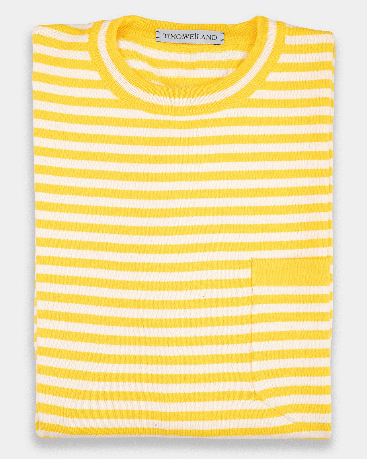 Capri Yellow Striped Cotton Crew