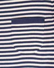 Marina Piccola Blue-White Striped Cotton Crew