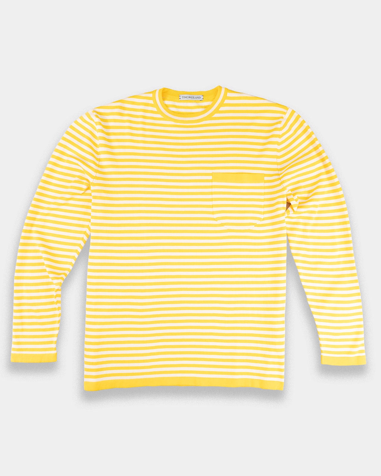 Capri Yellow Striped Cotton Crew